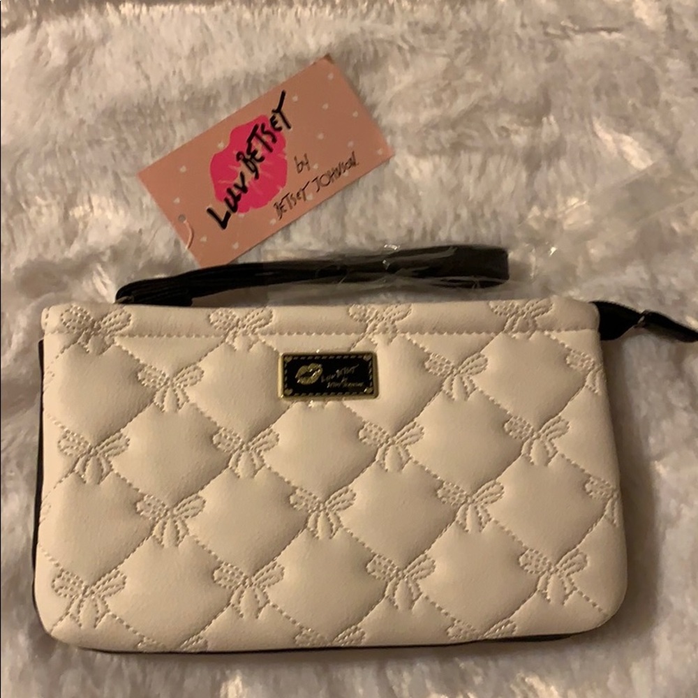 NWT Betsey Johnson Double Pouch Wristlet